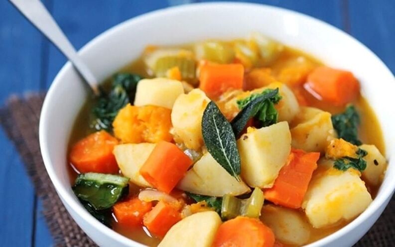 Geméis Stew mat Pankreatitis