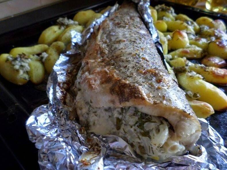 gebakene Fësch mat Pankreatitis