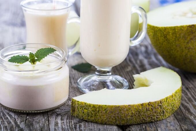 Joghurt mat Meloun fir Gewiichtsverloscht